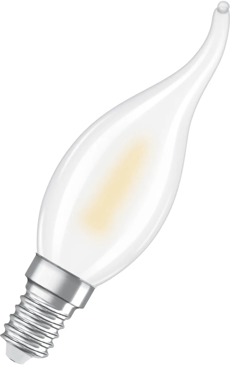 LED-lamp met vlameffect wit, 1800 K, comfort warmwit, 20 lm, 1 W, 3,5 cm Ø, loodvrij glas fra Osram – produktbillede