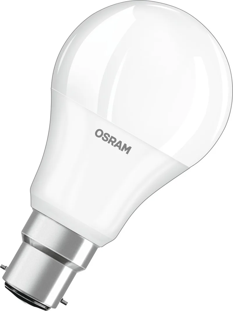 LED lamp | NaN: B22d | Cool White | 4- K | 8,5- W | vervanger voor 6- W Incandescent bulb | mat | LED BASE CLASSIC A fra Osram – produktbillede