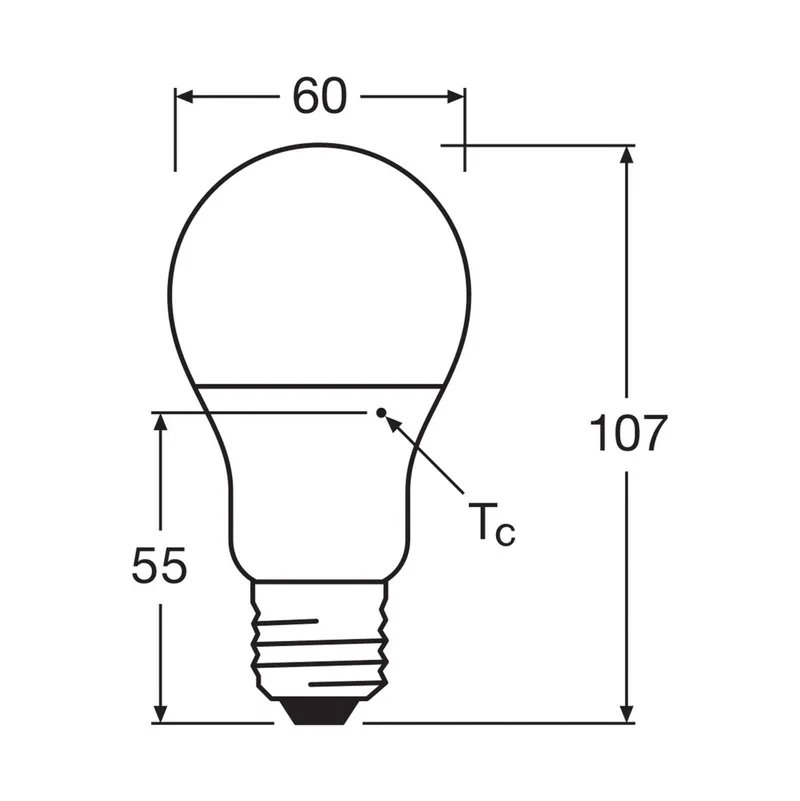 Traditionell LED-lampa opal E27 8,5W 827 3-pack från Osram – produktbild
