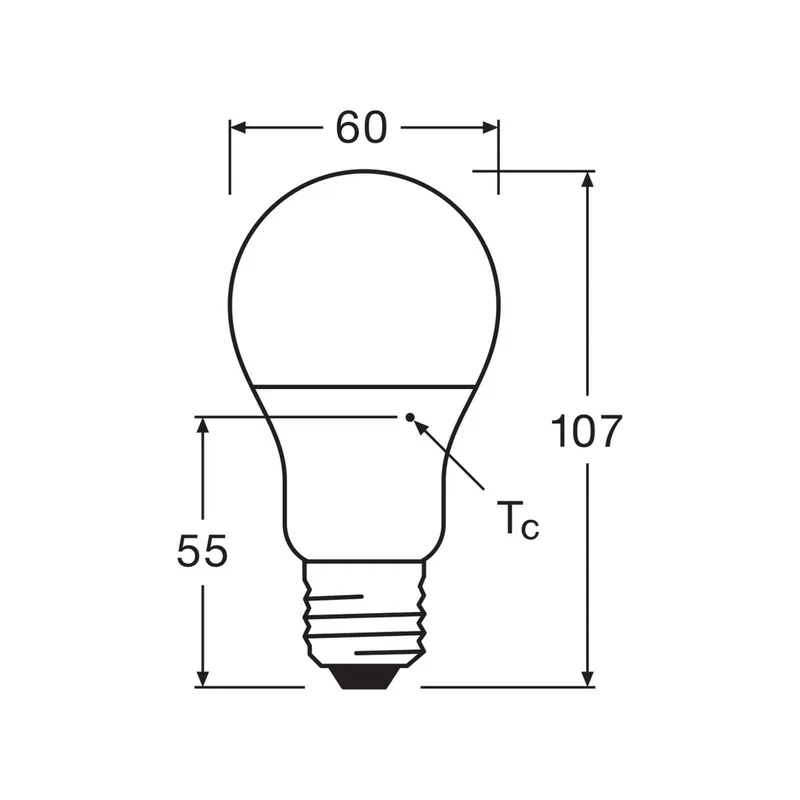 LED lamp opaal E27 8W 827 6-pack von Osram – Produktfoto