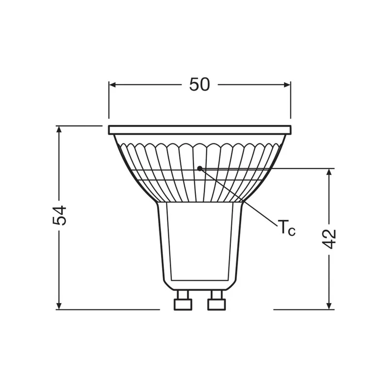 LED-reflektorpære GU10 2,6W 36° 827 klar fra Osram – produktbillede