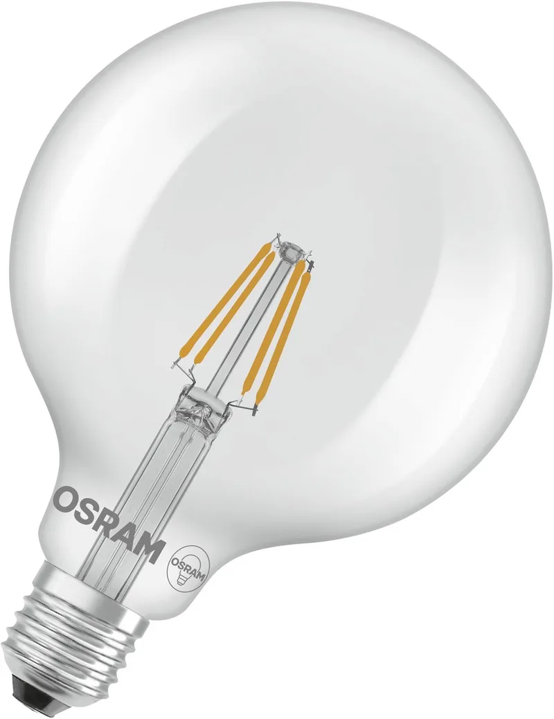 HOMELIGHTING 4099854466274 LED EEK D (A - G) E27 Globeform 3.4 W Warmweiß (Ø x H) 125.00 mm x 125.00 mm Filament 1 St. von Osram – Produktfoto