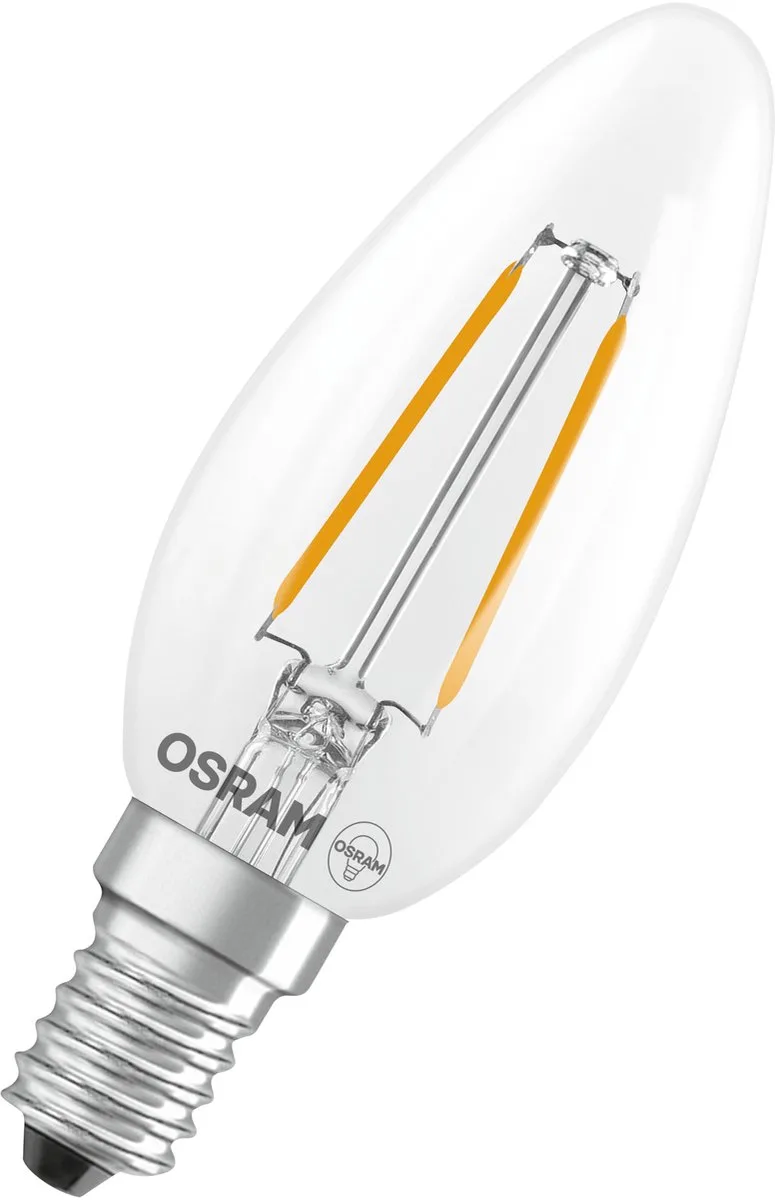 HOMELIGHTING 4099854466427 LED EEK D (A - G) E14 Kerzenform 1.8 W Kaltweiß (Ø x H) 35.00 mm x 35.00 mm Filament 1 St. von Osram – Produktfoto