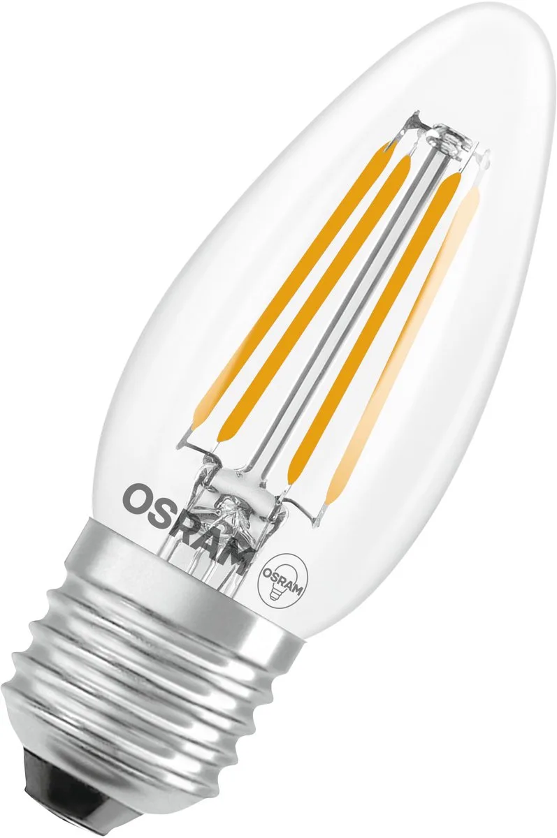 HOMELIGHTING 4099854467066 LED CEE D (A - G) E27 forme de flamme 3.4 W blanc chaud (Ø x H) 35.00 mm x 35.00 mm non dimmable 1 pc(s) de Osram – photo produit