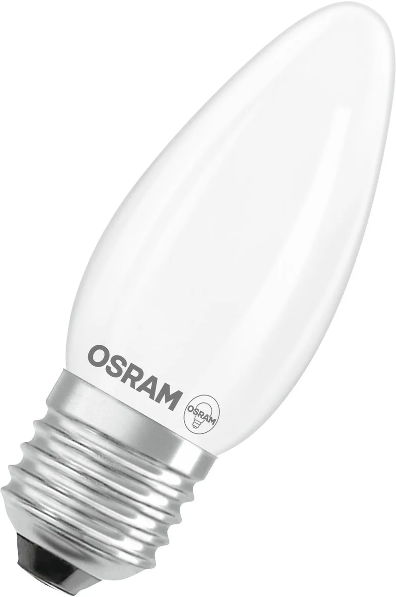LED-lamp Ster kaarsvorm B40 filament, 2700 K warm wit, 3,4 W, E27, mat, 470 lm, 15.000 h, voor kroonluchters en decoratieve armaturen de Osram – photo produit