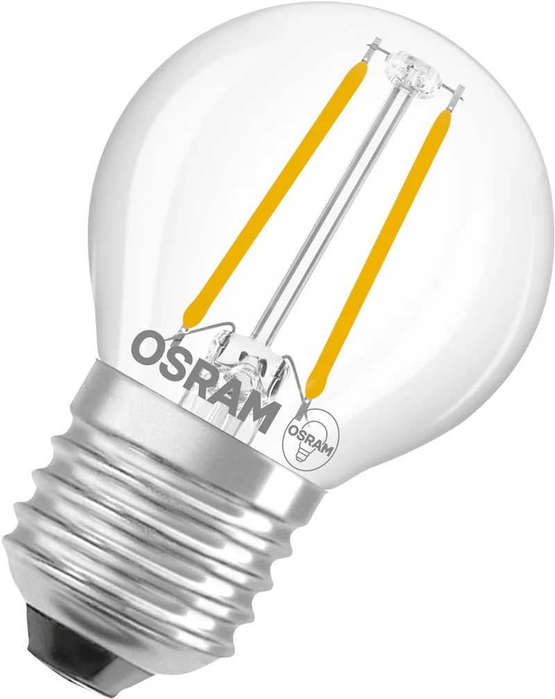 LED Kugle 25 Dæmpbar Klar 1,8W 827 E27 fra Osram – produktbillede
