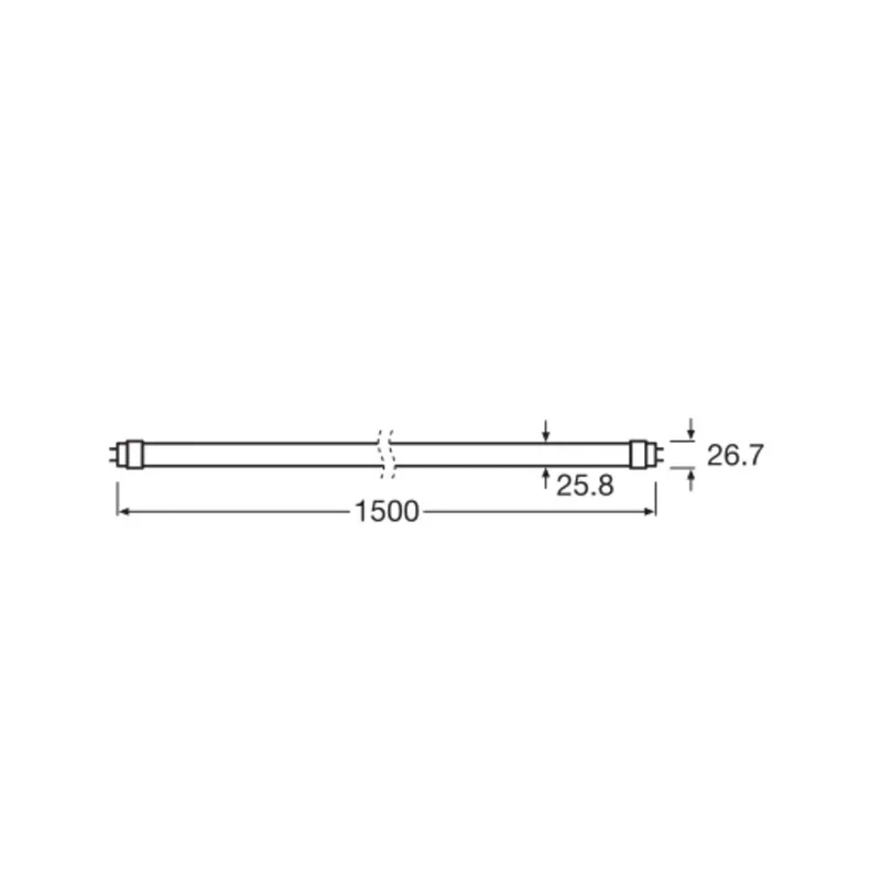 LED lamp T8 17,6W buislamp EEK A 840 150cm de Osram – photo produit