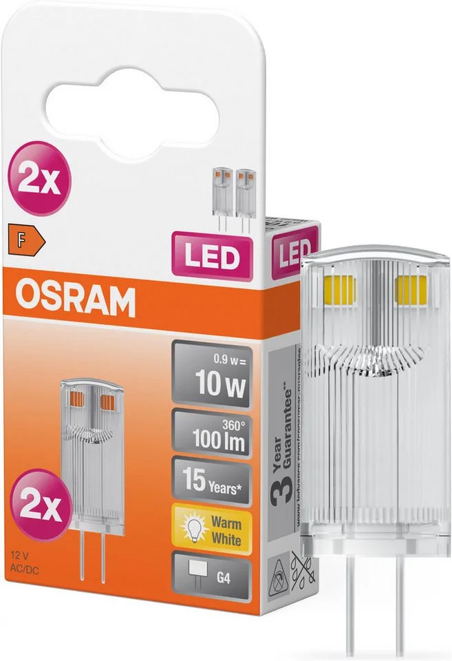 LED-Leuchtmittel LED PIN Lampe, G4, 2 St., Warmweiß de Osram en Blanc – photo produit