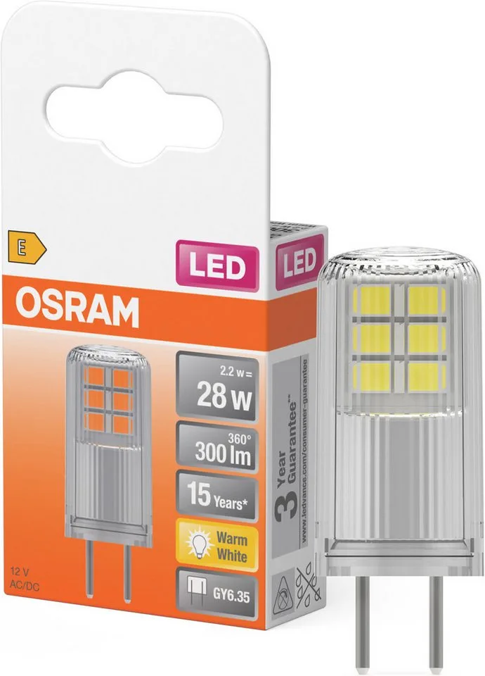 LED-Leuchtmittel LED PIN Lampe, GY6.35, 1 St., Warmweiß de Osram en Blanc – photo produit