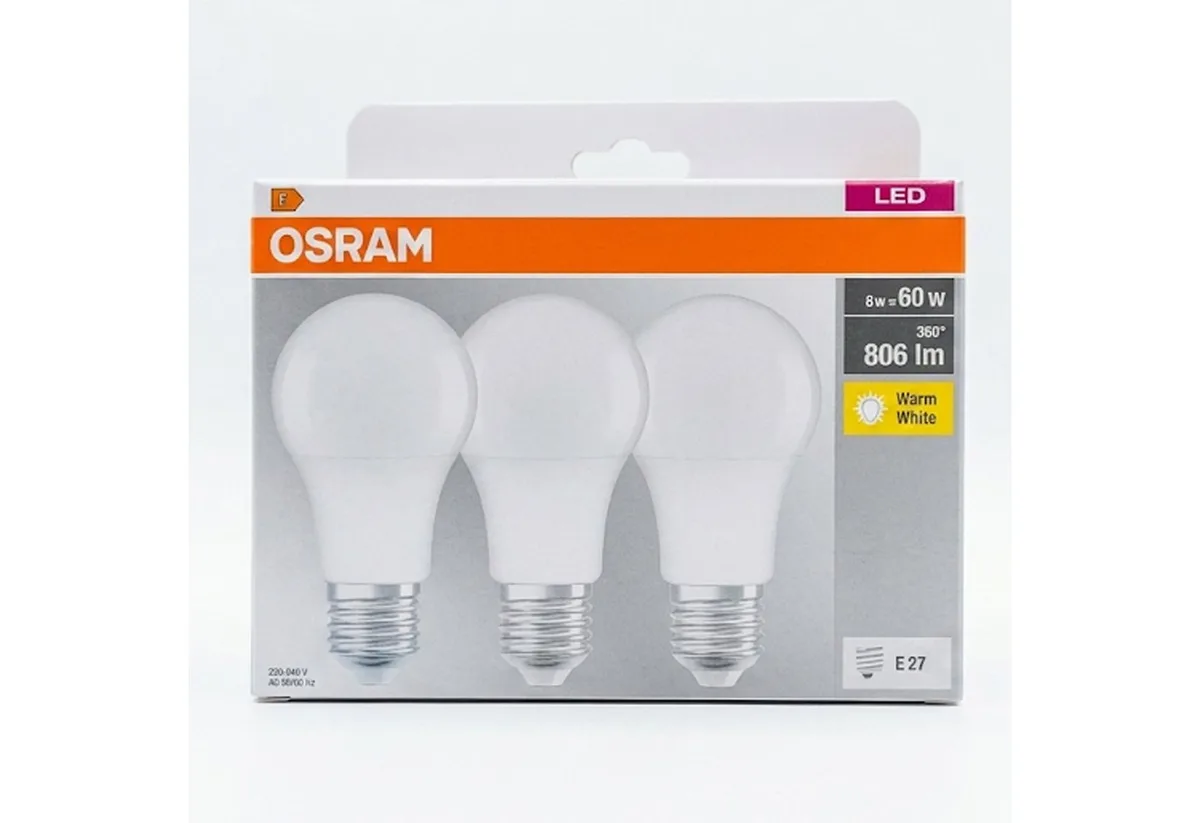 LED-Leuchtmittel Osram LED Classic A60 – 8W E27 Warmweiß Matt (30er Pack), 30 St. van Osram – productfoto