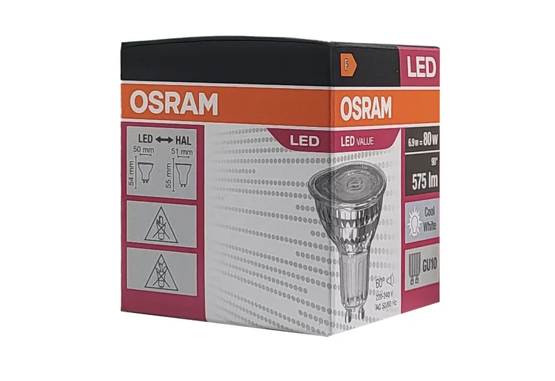 LED-Leuchtmittel Osram LED STAR PAR16 6,9W/840 GU10 – Kaltweiß 60° (10er-Pack), 10 St. von Osram – Produktfoto 2 von 3