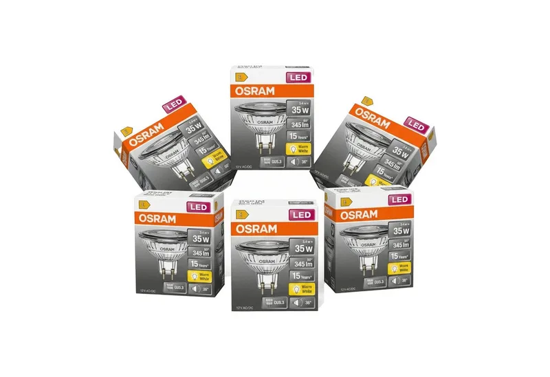 LED-Leuchtmittel Osram LEDSMR163536 3,4W/827 12V GU5.3 – Dimmbar, Warmweiß (6er-Pack), 6 St. by Osram – product photo