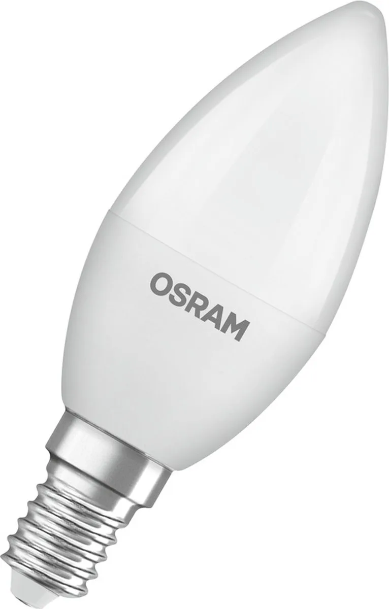 LED PCR LAMP WITH CLASSIC B in B-Form, LED-Lampe, Matt, 7,5 W, (ex 60 W), 806 lm, Kaltweiß, 6500 K, 15000 h, CRI 80 fra Osram – produktbillede