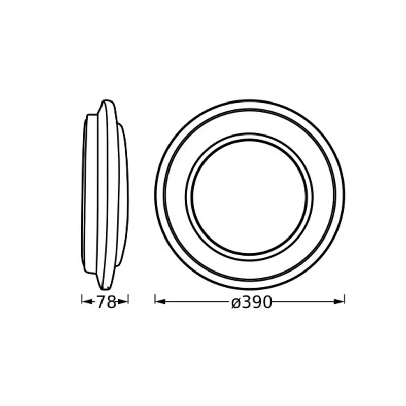 LED plafondlamp ORBIS BERLIN, Ø 39 cm metaal by Osram in Silver – product photo