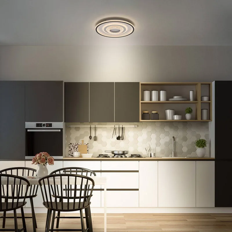 LED plafondlamp ORBIS CRISTALLY, Ø 43 cm, CCT de Osram en Blanc – photo produit