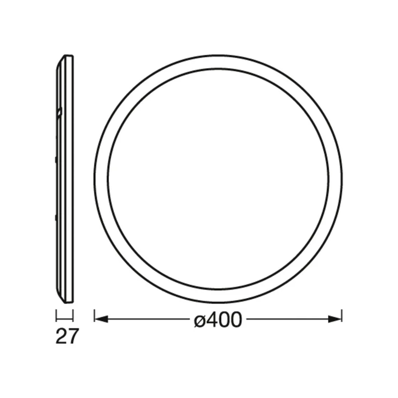 LED plafondlamp ORBIS ULTRA SLIM, Ø 40 cm, dimbaar de Osram en Blanc – photo produit