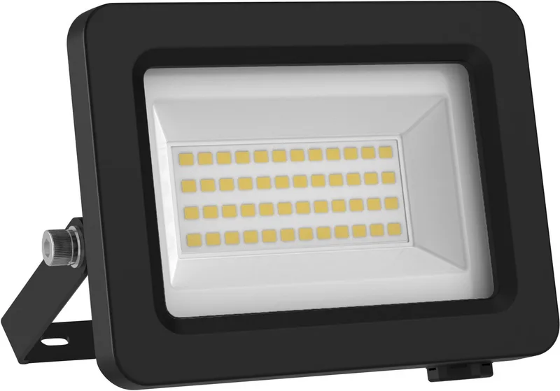 LED-schijnwerper met levensduurklasse A, zwarte aluminium behuizing, 10 W, 1750 lm, voor buitentoepassingen, compact ontwerp, lichtgewicht, eenvoudige montage, LED niet vervangbaar by Osram – product photo