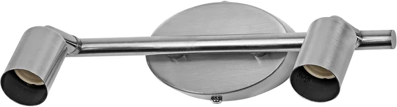 LED Spot Cylinder plafondspot 2x GU10, Staal, draaibaar, IP20, Binnenruimte de Osram en Geborsteld nikkel – photo produit