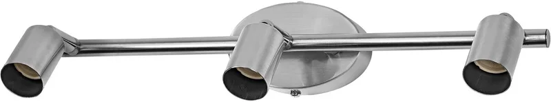 LED Spot Cylinder plafondspot 3x GU10, Staal, draaibaar, IP20, Binnenruimte de Osram en Geborsteld nikkel – photo produit