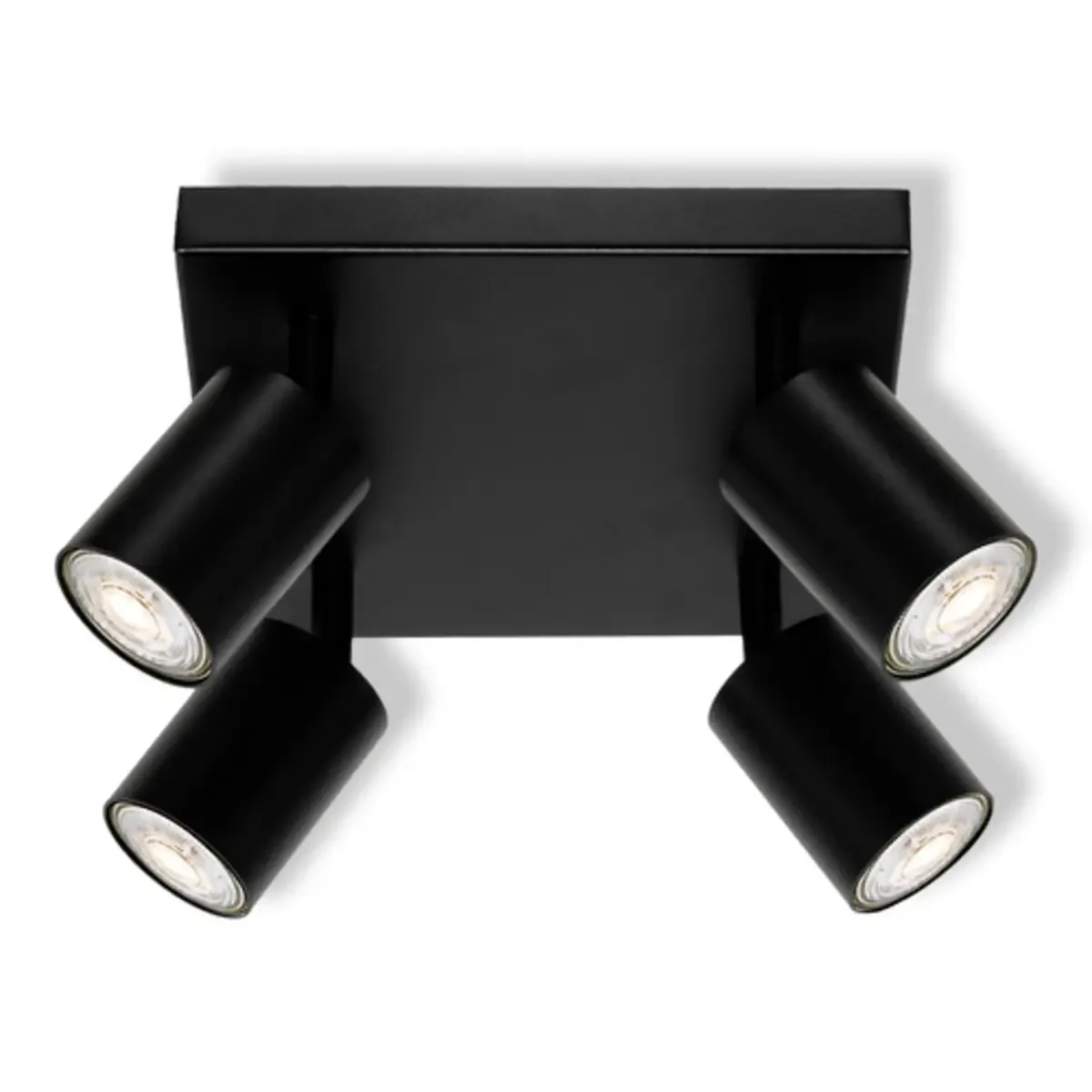 LED SPOT ELEMENTAL BLACK 4XGU10 PLATE BLACK 4099854587580 Deckenstrahler LED-Reflektorlampe GU10 Schwarz de Osram – photo produit