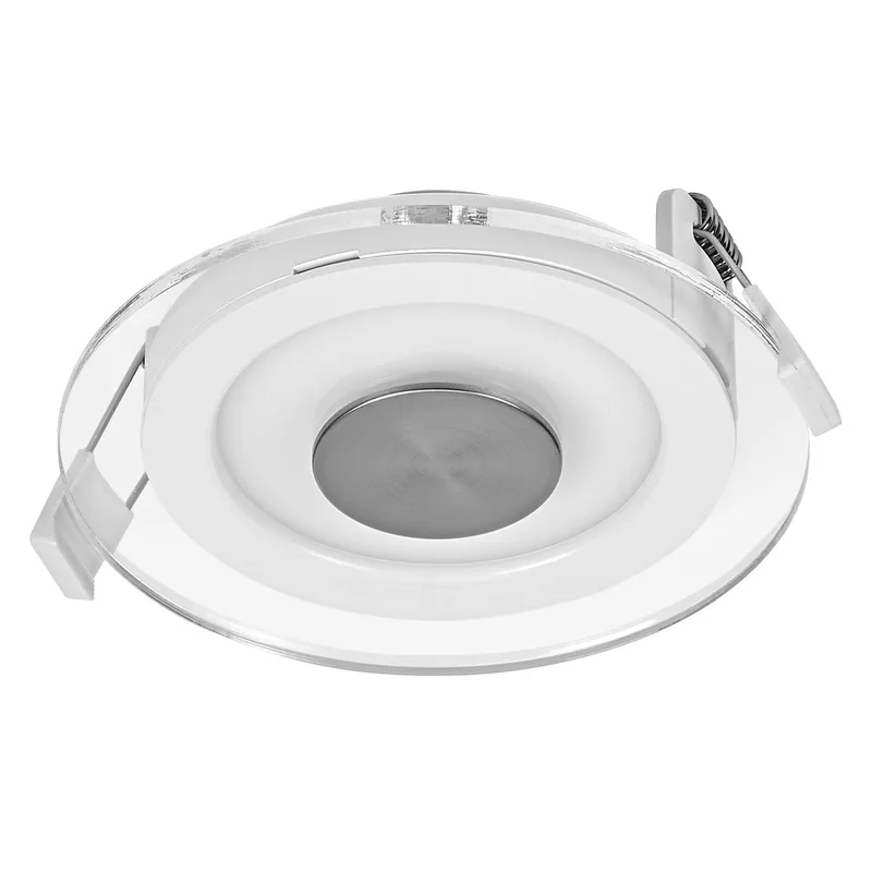 LED Spot Inbouwspot Acryl Helder 6W 827 Wit, Plafondspot 240lm Warm Wit 2700K, Modern Design 120mm, IP20 de Osram en Blanc – photo produit
