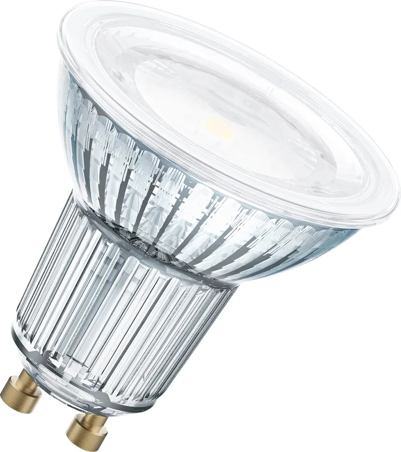 LED Sterreflectorlamp PAR16 voor spots en spots in daglichtwit (6500 K), helder, 50 mm diameter, met 6,9 W voor 620 lm, GU10 retrofit pinfitting, loodvrij glas, IP20, EEK F. de Osram – photo produit