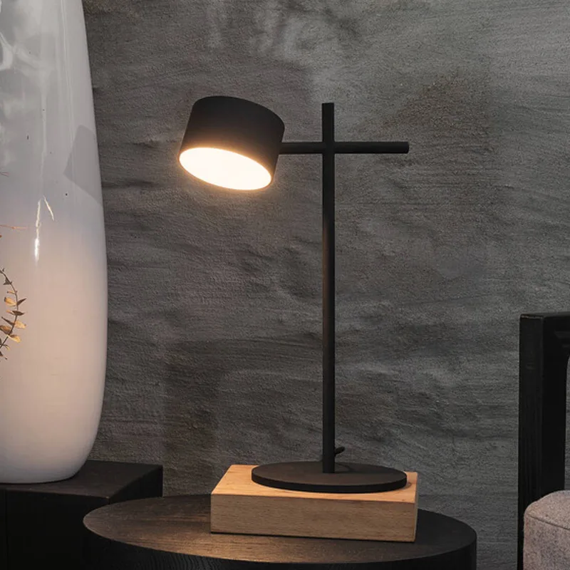 LED tafellamp Decor Kyoto, aluminium, dimbaar van Osram in Zwart – productfoto