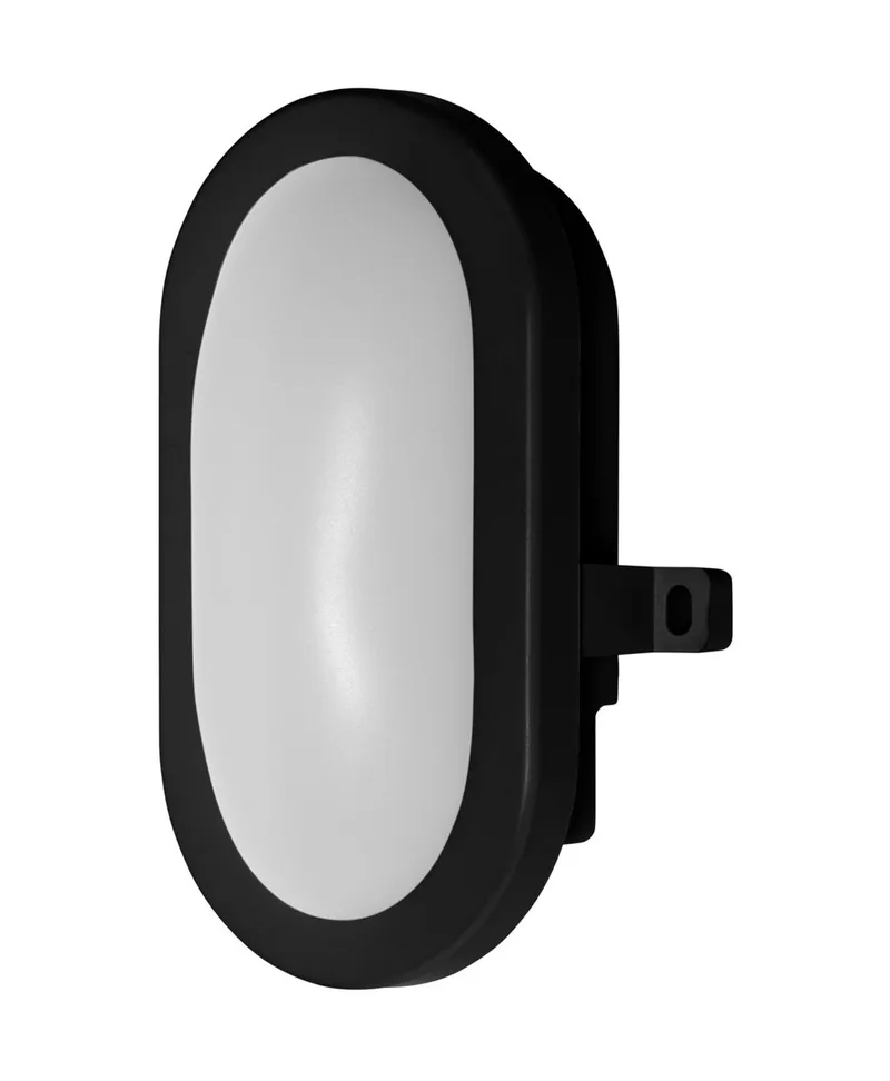 LED wandlamp 6W Bulkhead, 4000K, 420 lm, IP54, IK06, schokbestendig, zwart, polycarbonaat behuizing, stralingshoek 120°, voor kelders en garages by Osram – product photo