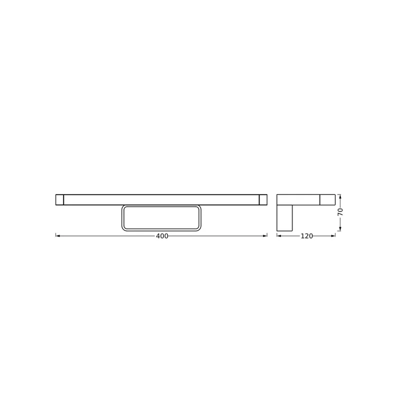 LED wandlamp ORBIS DISC BAR, 40 cm, IP44 CCT fra Osram i Sort – produktbillede