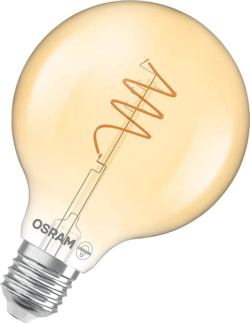 LED Vintage G95 E27 3,4W 827 Spiral Filament guld fra Osram – produktbillede