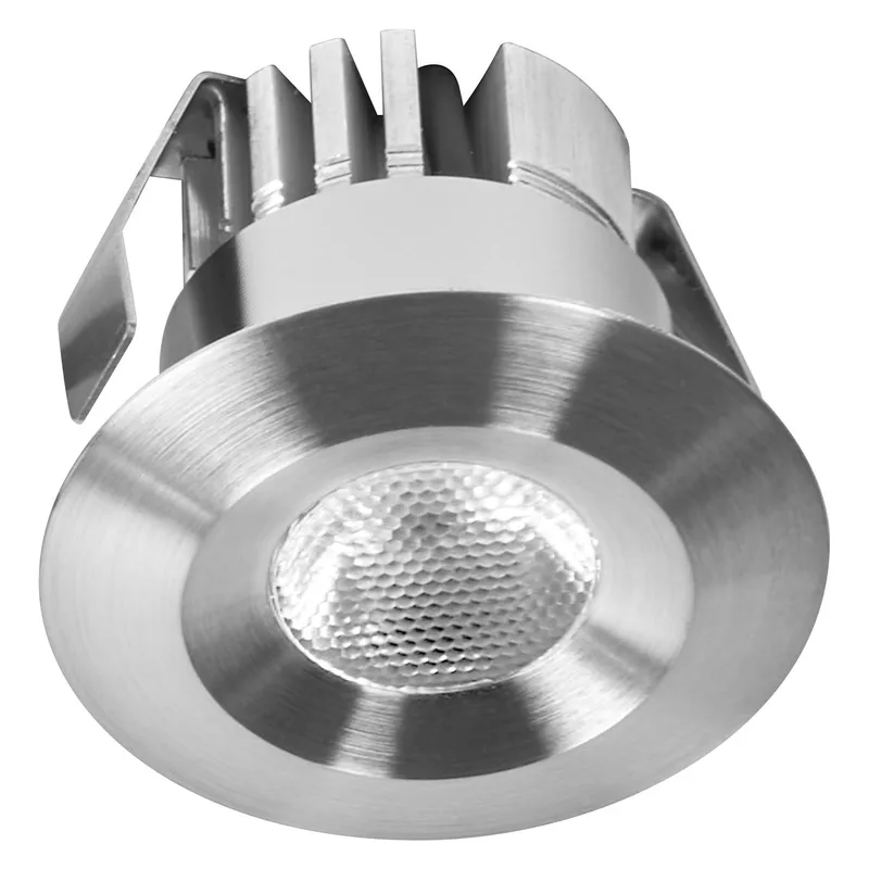 Mini Spot LED inbouwspot 6W IP44, set van 5 plafondspots 42mm 480lm, badkamer keuken warm wit 3000K fra Osram i Satijn nikkel – produktbillede