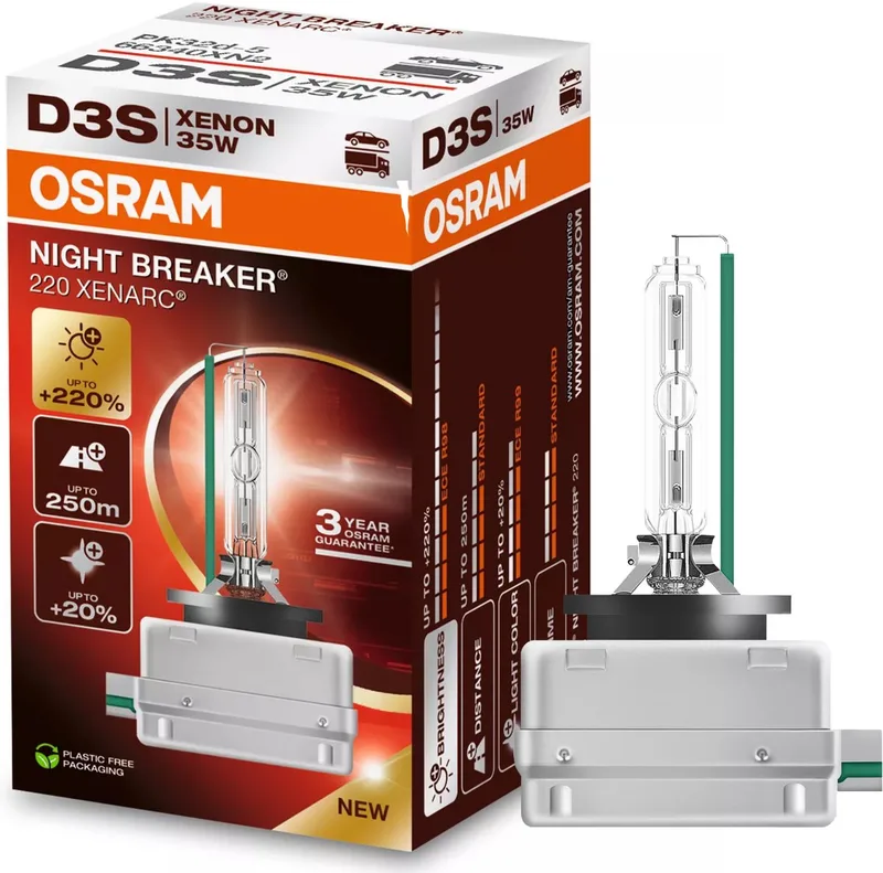 D3s 42v 35w Pk32d-5 Xenarc Night Breaker 220 White 4500k Bil Lys fra Osram – produktbillede
