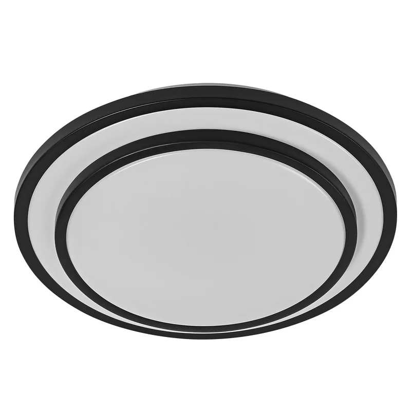 ORBIS BERLIN LED plafondlamp 300mm, 16W, 2000lm, warm witte lichtkleur, zeer homogene lichtverdeling, long life, niet vervangbare LED module, rond, IP20, 3000K. fra Osram i Sort – produktbillede 1 af 4