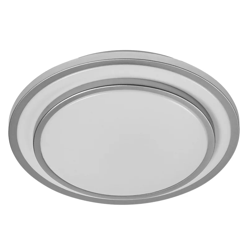 ORBIS BERLIN LED plafondlamp 300mm, 16W, 2000lm, warm witte lichtkleur, zeer homogene lichtverdeling, long life, niet vervangbare LED module, rond, IP20, 3000K. by Osram in Silver – product photo