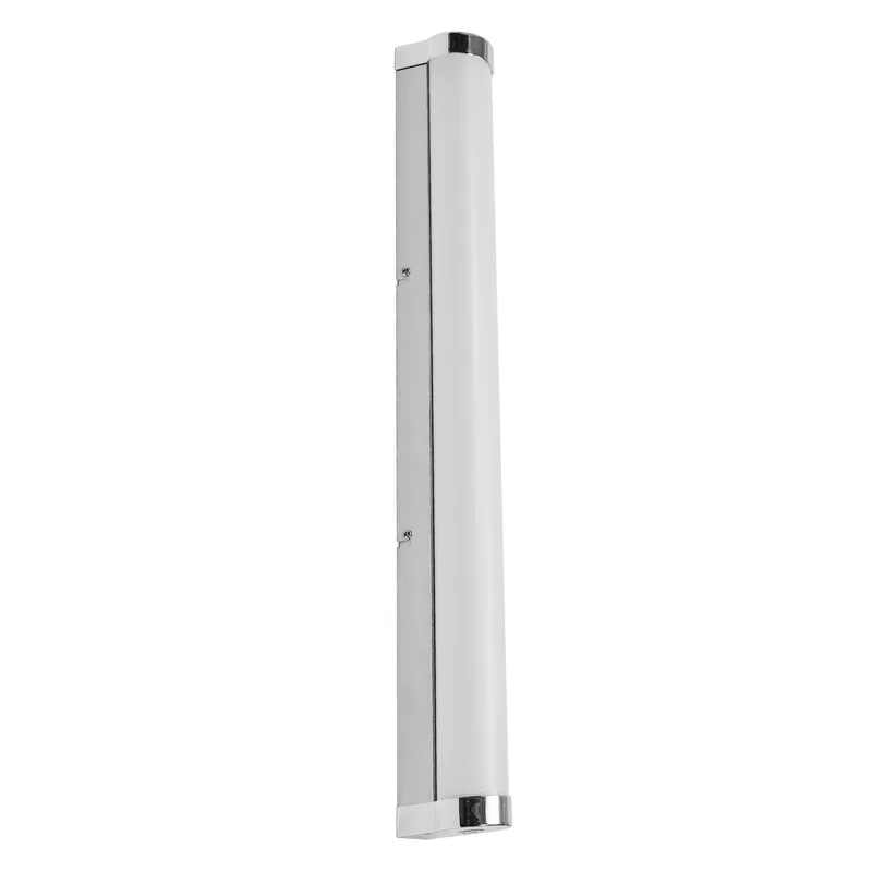 ORBIS Buisspiegel-/wandlamp met LED, mat glas/chroom, 12W, 1200lm, dimbaar, 3000/4000K verstelbaar via wandschakelaar, 60cm diameter, IP44 bescherming tegen vreemde voorwerpen/spatwater de Osram en Chrome – photo produit