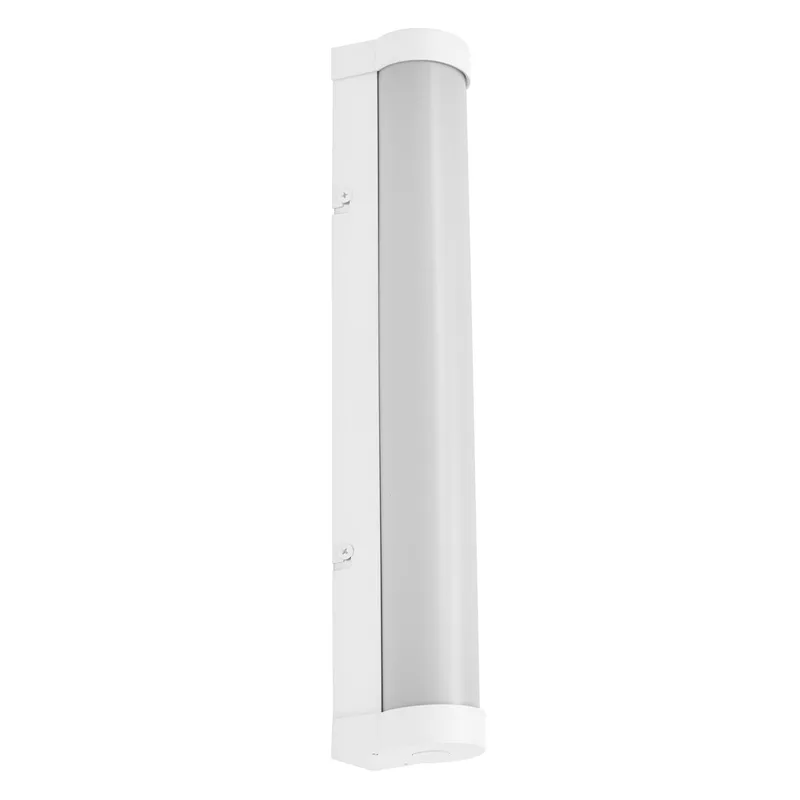 ORBIS Buisspiegel-/wandlamp met LED, mat glas/wit, 9W, 900lm, dimbaar, 3000/4000K verstelbaar via wandschakelaar, 40cm diameter, IP44 bescherming tegen vreemde voorwerpen/spatwater de Osram en Blanc – photo produit