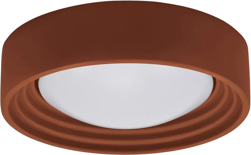 ORBIS Concrete, bruine betonnen plafondlamp met LED, 13W, 800lm, 3000K vriendelijk warm wit, dimbaar in 3 stappen door te klikken, 300mm diameter, IP20 bescherming, geschikt voor badkamers by Osram in Brown – product photo