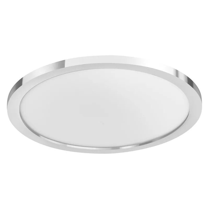 ORBIS DISC badkamerplafondlamp 300 mm, 18 W, 2200 lm, warm tot koud wit licht, regelbaar met lichtschakelaar, ultradun design, IP44, 3000K-4000K. fra Osram i Krom – produktbillede