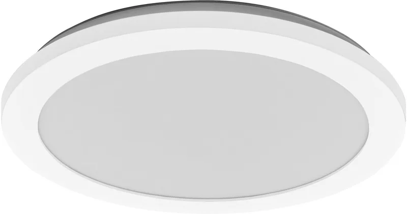ORBIS Disc wand-/plafondlamp met LED, 22W, 1800lm, 3000/4000K, verstelbaar via wandschakelaar met Click CCT, 30cm diameter, IP44 bescherming voor badkamers, inclusief schroeven/pluggen fra Osram i Hvid – produktbillede