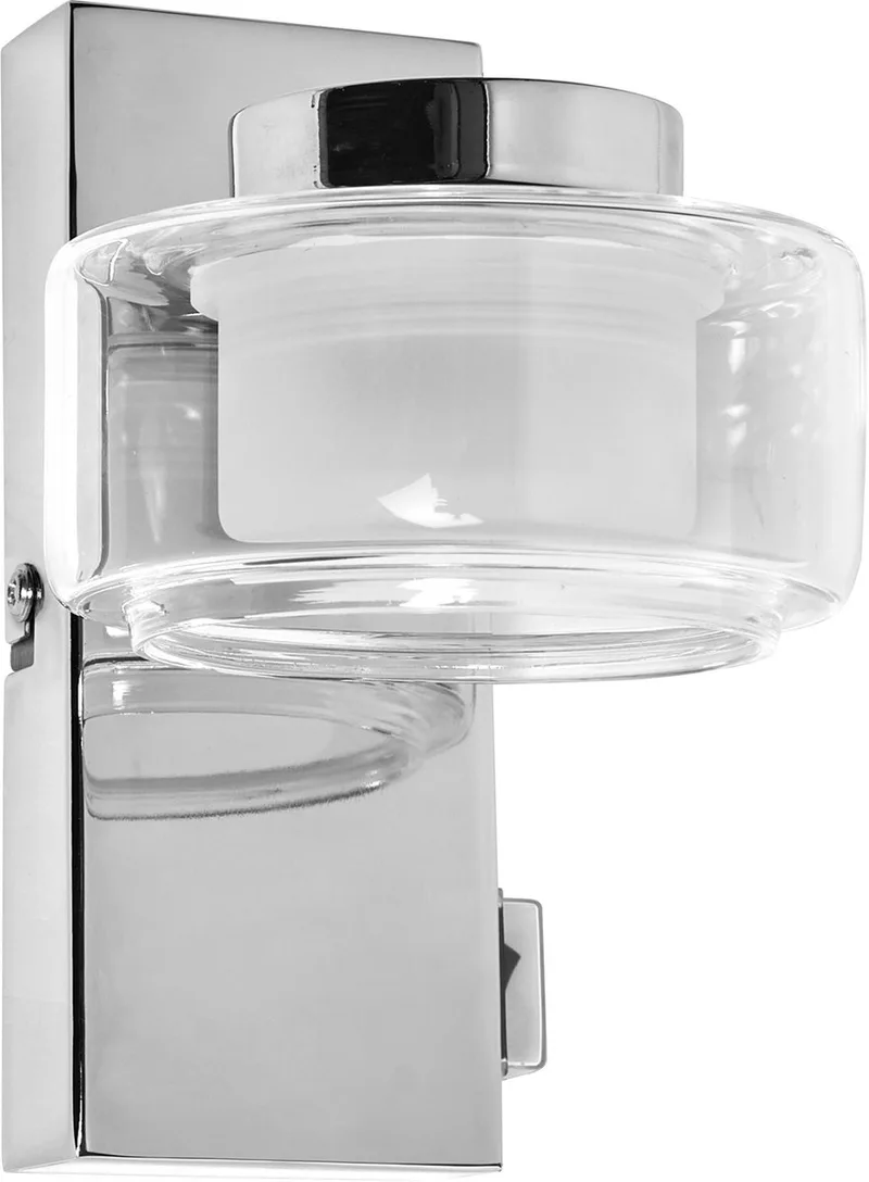 ORBIS Flame wand- en plafondlamp met LED, 5,5W, 350lm, 3000/4000K, kleurtemperatuur instelbaar via wandschakelaar (koud wit en warm wit), IP44 bescherming tegen vreemde voorwerpen en spatwater de Osram en Chrome – photo produit
