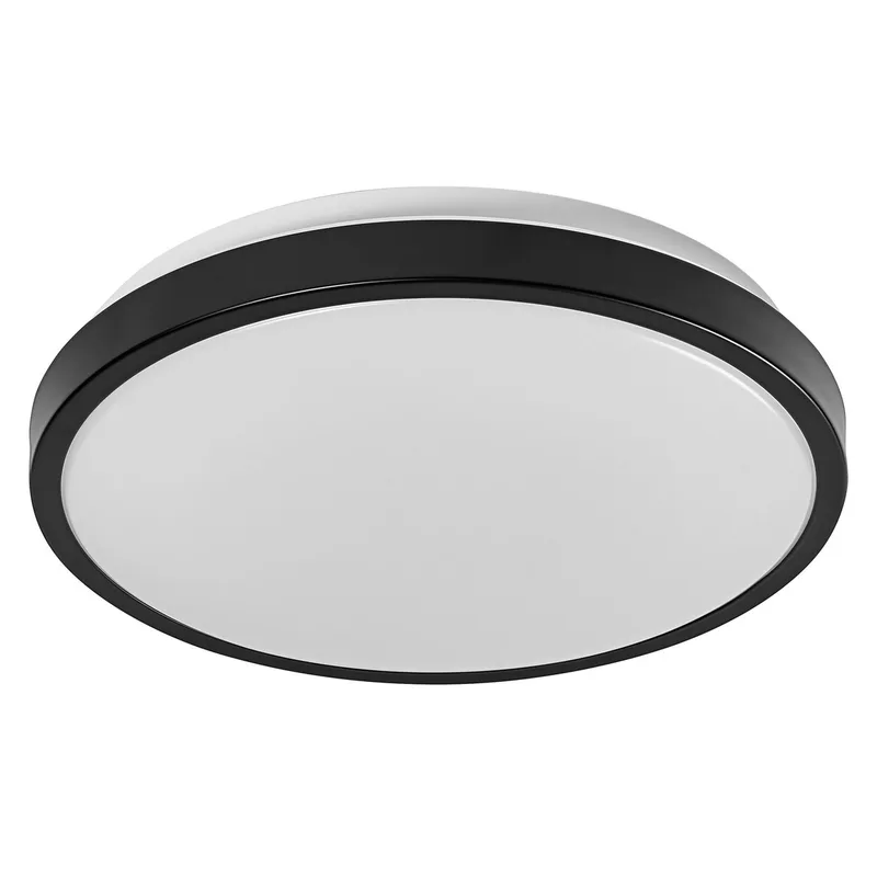 ORBIS LONDON LED plafondlamp 280mm, 16W, 2000lm, warm witte lichtkleur, zeer homogene lichtverdeling, long life, niet vervangbare LED module, rond, IP20, 3000K. de Osram en Noir – photo produit