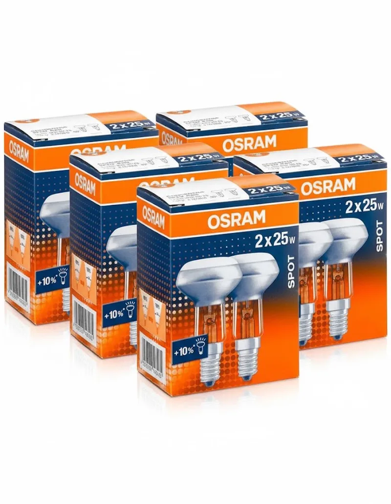 Osram 25W R50 30° E14 Gloeilamp - Dimbaar - Kleine Fitting - 5x Duopack = 10 lampen de Osram – photo produit