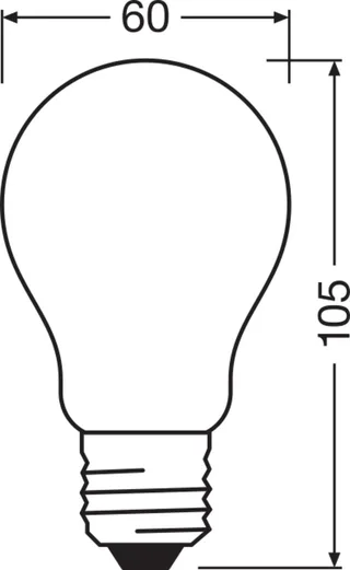 HOMELIGHTING 4058075211346 LED EEK E (A - G) E27 Birnenform 2.2 W = 25 W Warmweiß (Ø x H) 60 mm x 106 mm dimmbar 1 St. von Osram – Produktfoto 1 von 2