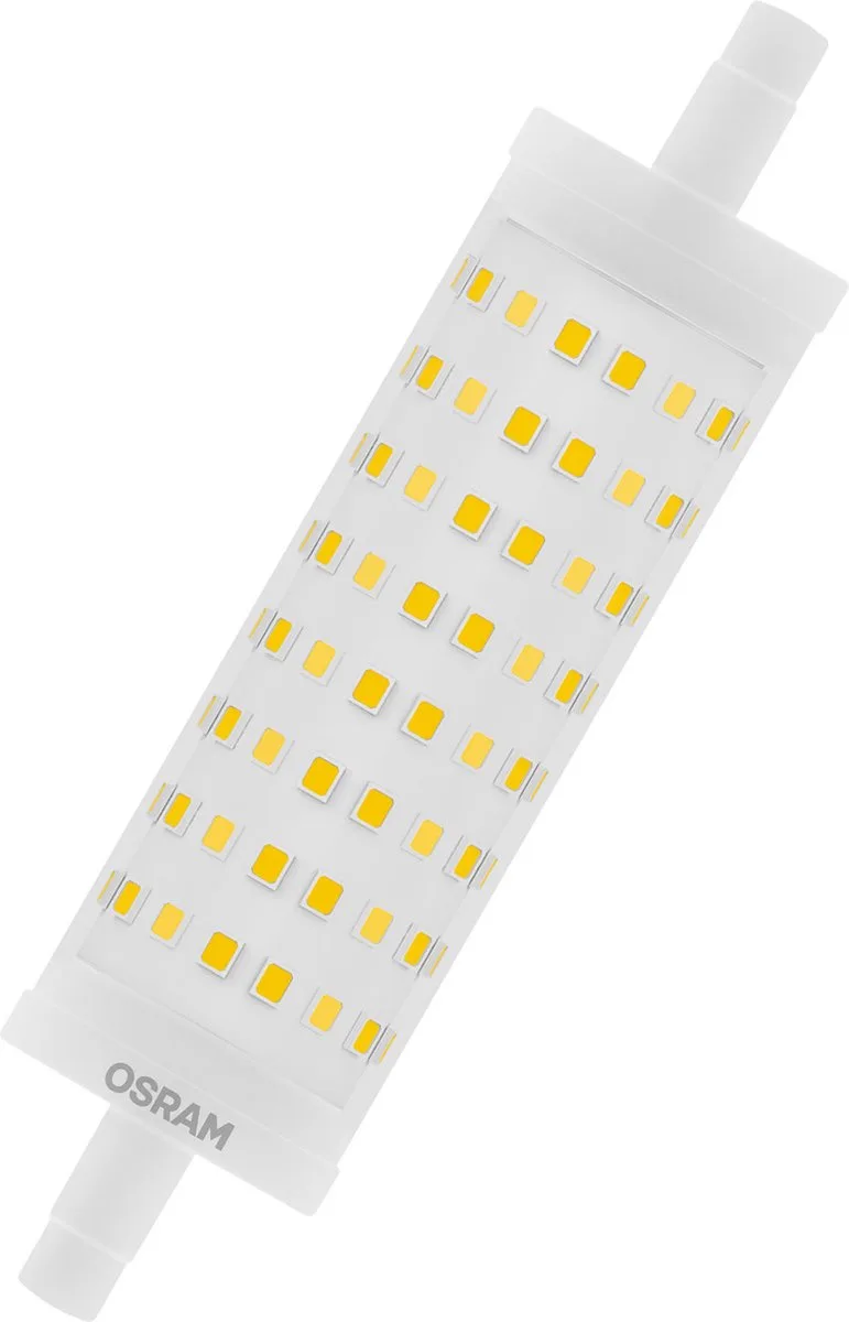 HOMELIGHTING 4058075432550 LED CEE E (A - G) R7s forme de cône 15 W = 125 W blanc chaud (Ø x H) 29 mm x 118 mm à intensité variable 1 pc(s) de Osram – photo produit