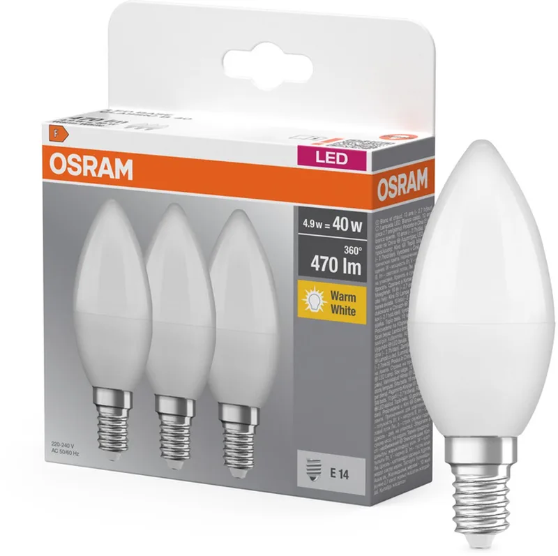 LED-Sockel Classic B 40 4,9 W 827 matt E14 von Osram – Produktfoto