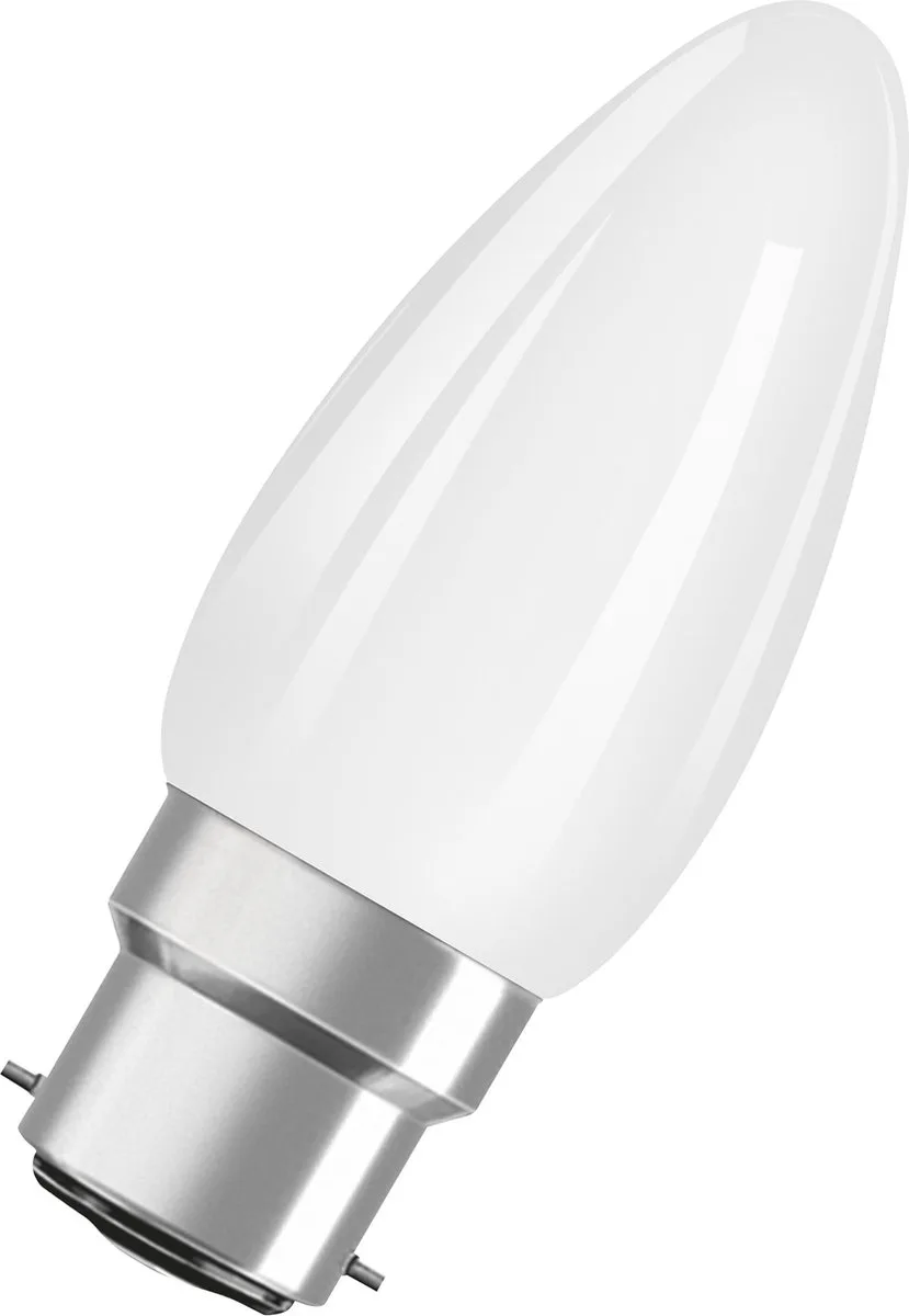 Parathom Classic LED B22d Kaars Filament Mat 4.8W 470lm - 827 Zeer Warm Wit | Dimbaar - Vervangt 40W von Osram – Produktfoto
