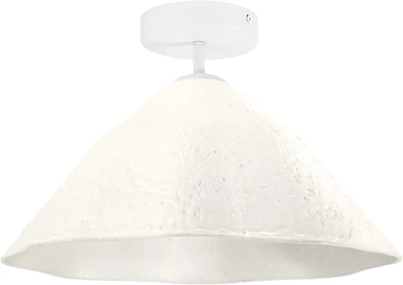 plafondlamp Decor Lotus Leaf van metaal en papier-maché, E27, 396 mm diameter, lampenkap van gerecycled materiaal, duurzaam dankzij vervangbare lichtbron, eenvoudig te installeren fra Osram i Hvid – produktbillede