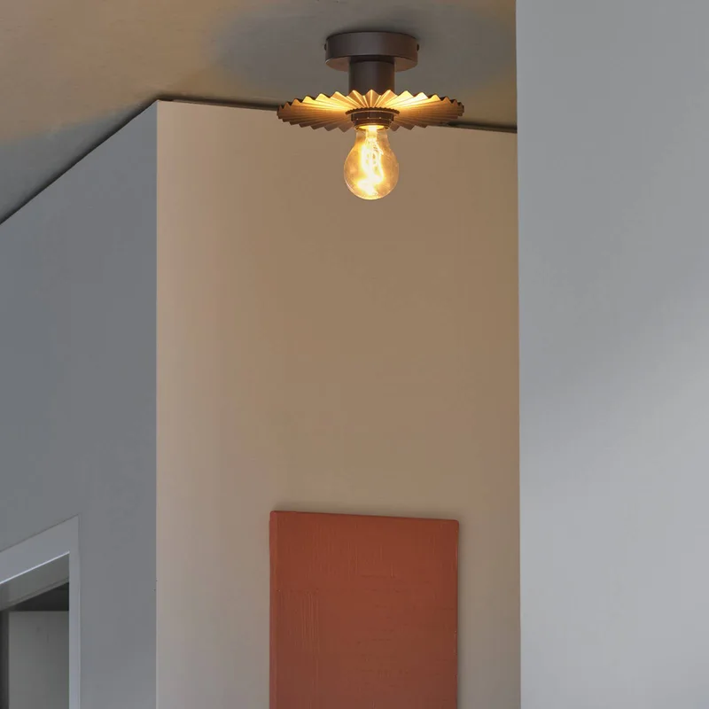 plafondlamp Decor Plissee, grijs, staal, E27 by Osram in Dark grey – product photo