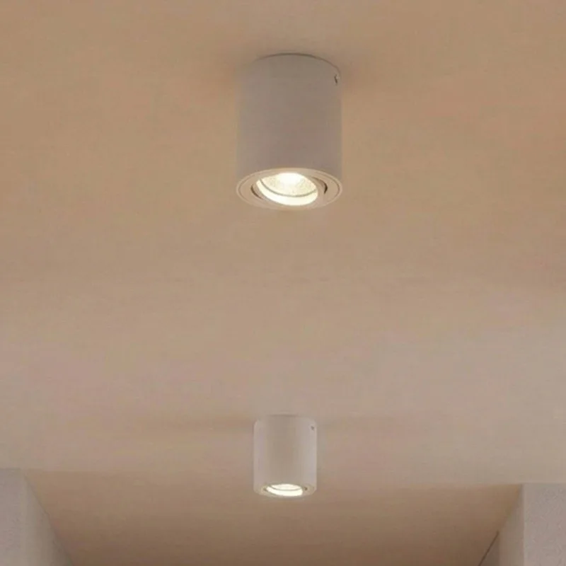 plafondspot ROUND, Ø 8 cm, metaal, GU10 från Osram i Vit – produktbild