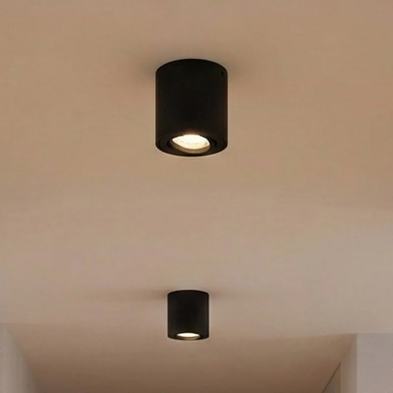 plafondspot ROUND, Ø 8 cm, metaal, GU10 de Osram en Noir – photo produit